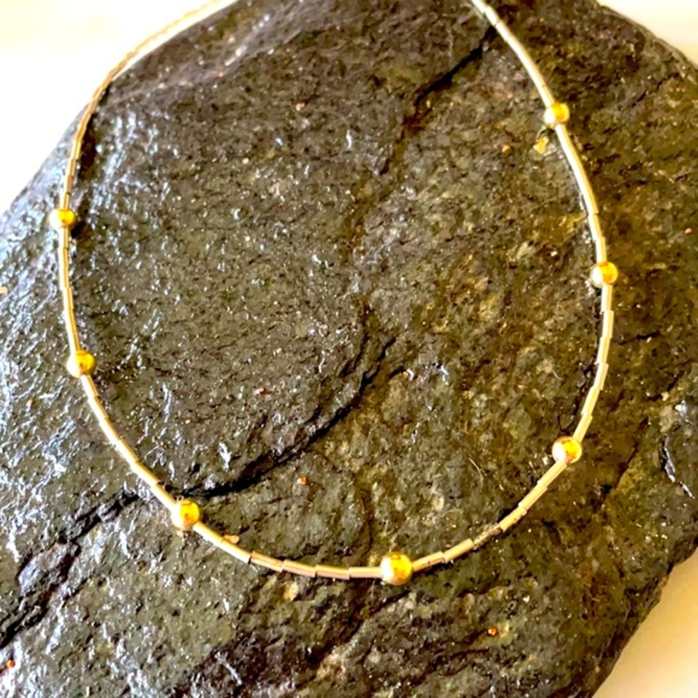 Liquid Silver 70’s Choker Vintage Necklace - Picture 10 of 11